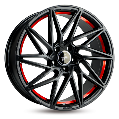 Keskin KT20 MATT BLACK RED INSIDE flgar